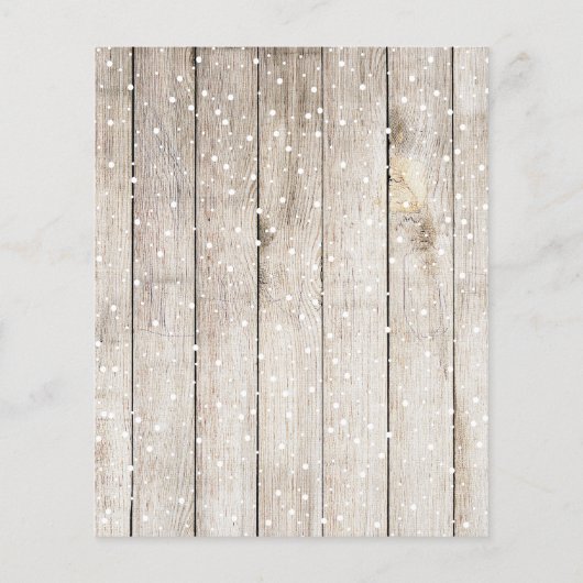 Budget Kerst 3 foto collage hout Kerstkaart (Achterkant)