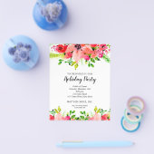 Budget Kerst Bloemstuk Feestelijke Uitnodiging Flyer (Enkel)