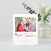 Budget Kerst Roos Goud Roze Glitter Foto (Staand voorkant)
