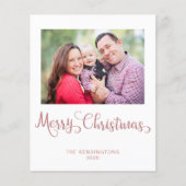 Budget Kerst Roos Goud Roze Glitter Foto (Voorkant)