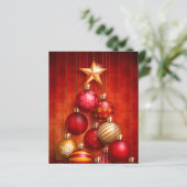 Budget kerstboom Ornamenten Holiday Kaart (Staand voorkant)
