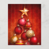 Budget kerstboom Ornamenten Holiday Kaart (Voorkant)