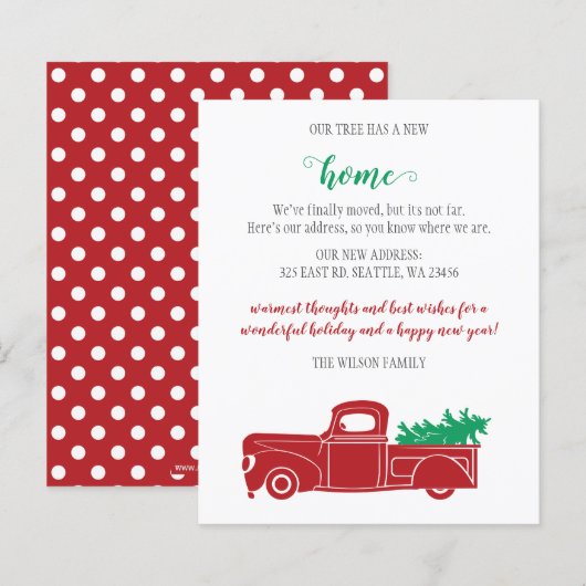 Budget kerstboomwagen We hebben Kaarten verplaatst (Voorkant / Achterkant)