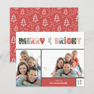 Budget kerstfamilie Foto Collage Holiday Kaart