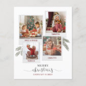 Budget kerstfamiliefoillainkkaart (Voorkant)