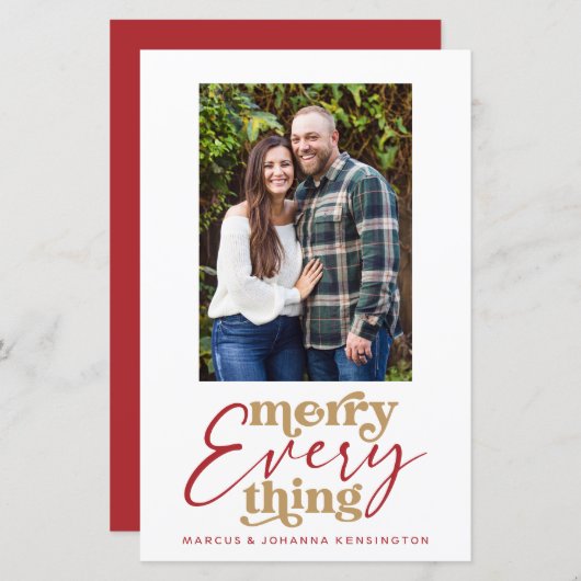 Budget kerstfeest Alles feestdag foto (Voorkant / Achterkant)