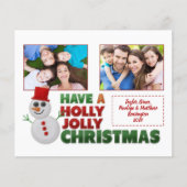 Budget kerstfeest Snowman Holiday Foto (Voorkant)