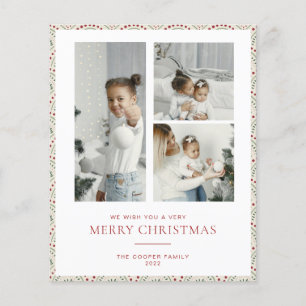 BUDGET Kerstkaart met een moderne uitstraling Flyer