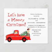 Budget Kerstkatten Truck Vakantie Uitnodigingen (Voorkant)