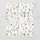 Budget Kerstmis 1 foto waterverf botanische Flyer (Achterkant)