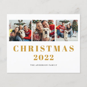 Budget Kerstmis 2022 Familie Foto Collage Flyer