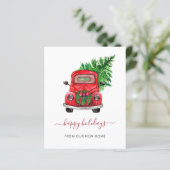 Budget kerstmis auto-weve Moved Holiday Kaart (Staand voorkant)