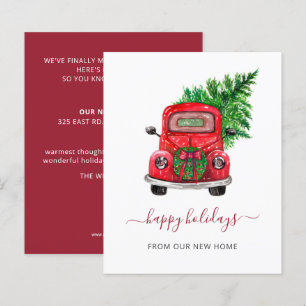 Budget kerstmis auto-weve Moved Holiday Kaart