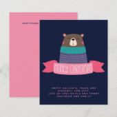 Budget kerstmis Beer Aangepaste jaarbrief (Voorkant / Achterkant)