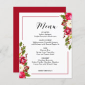 Budget Kerstmis Bloemen Menukaart (Voorkant / Achterkant)