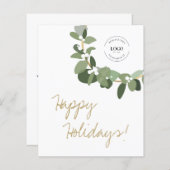 Budget kerstmis Business logo Gold Black Wreated (Voorkant / Achterkant)