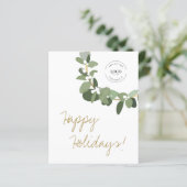 Budget kerstmis Business logo Gold Black Wreated (Staand voorkant)