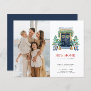 BUDGET Kerstmis Deur Bewegende Foto Vakantie Kaart