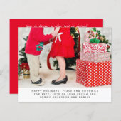 Budget Kerstmis FOTO Jaaroverzicht Brief (Voorkant / Achterkant)