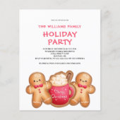 Budget Kerstmis Gingerbread Cacao Uitnodiging Flyer (Voorkant)
