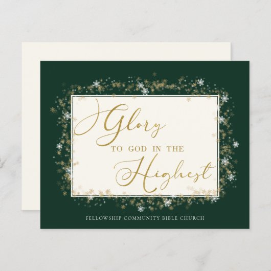 Budget Kerstmis Gold Foil Script Corporate (Voorkant / Achterkant)