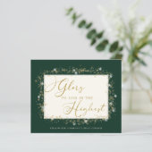 Budget Kerstmis Gold Foil Script Corporate (Staand voorkant)