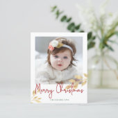 Budget Kerstmis Gold laat groene feestdag foto (Staand voorkant)