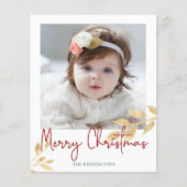 Budget Kerstmis Gold laat groene feestdag foto (Voorkant)