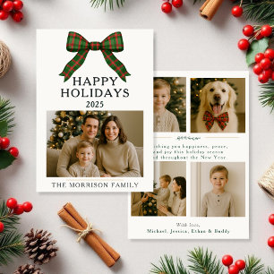 Budget Kerstmis Plaid Foto Vakantie Plat Kaart