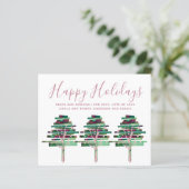 Budget Kerstmis Roos Gold Invites, Letter (Staand voorkant)