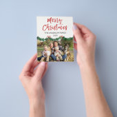 Budget Kerstmis Script Foto Kaart (Hand)