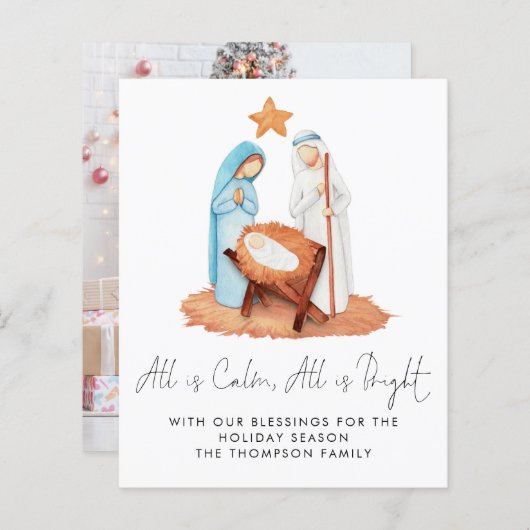 Budget kerststal Alles is rustig Foto (Voorkant / Achterkant)