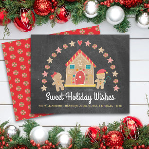 Budget Kerststol Zoete Kerstwensen Krijtbord Kaart