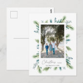 Budget Kerstwensen Boho Spruce en Fir Briefkaart (Voorkant / Achterkant)