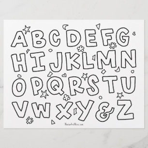 Budget Kinder alfabet kleurplaat Flyer