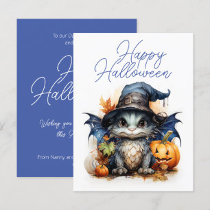 Budget Kinderen Waterverf Baby Dragon Halloween Briefkaart