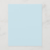 Budget Klassieke Blue Boys Baptisme Uitnodiging (Achterkant)