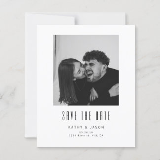 BUDGET Klassieke Moderne Trouwfoto Save The Date