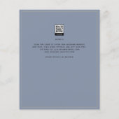 BUDGET Klassieke usty Blue Gold Wedding Invite (Achterkant)