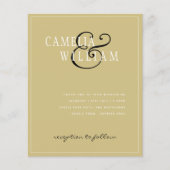 BUDGET Klassieke Zwarte Gouden Witte Trouw Uitnodi (Voorkant)