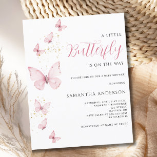 Budget Kleine Vlinder Baby Shower Uitnodiging Flyer