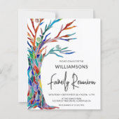 Budget Kleurrijke Familieboom Familie Reünie Uitno (Voorkant)