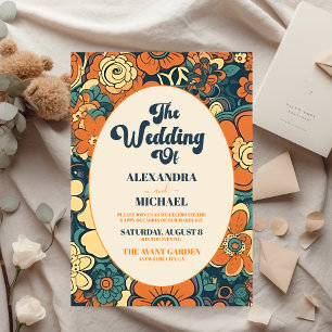 Budget Kleurrijke Moderne Groovy Retro 70s Bloemen Flyer