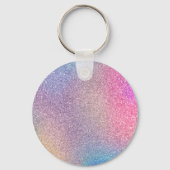 Budget Kopen, Kleurrijke Rainbow Glitter Print Sleutelhanger (Achterkant)