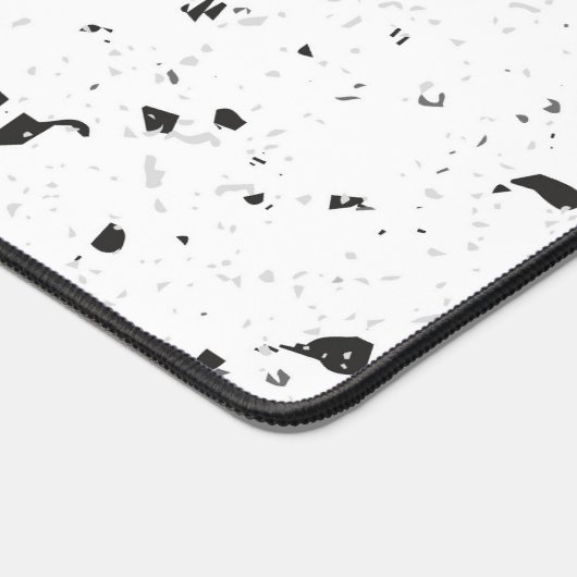 Budget Kopen, Zwart & Grijs Chips Terrazzo Patroon Bureaumat (Hoek)