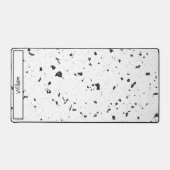 Budget Kopen, Zwart & Grijs Chips Terrazzo Patroon Bureaumat (Voorkant)