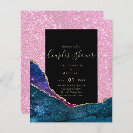 BUDGET Koppels BRIDAL SHOWER - AGATE Goud (Voorkant / Achterkant)