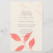 BUDGET koraal lef bruiloft uitnodiging A9 (Voorkant)