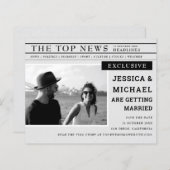 Budget krant Black White Foto bewaart datum (Voorkant / Achterkant)