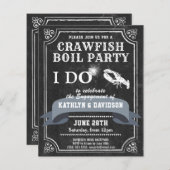 BUDGET Krijtbord Aankondiging Kreeftfeest Uitnodig (Voorkant / Achterkant)